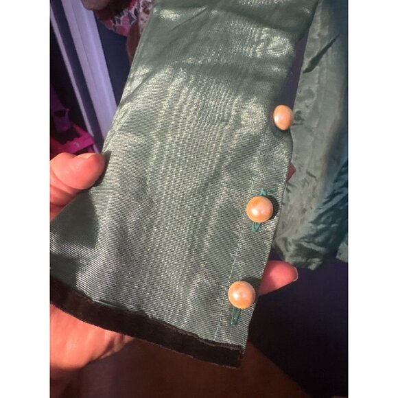 Tuckernuck Batsheva Tate Mini Dress Green Puff Sleeve Size 0 Made In USA - Picture 7 of 7